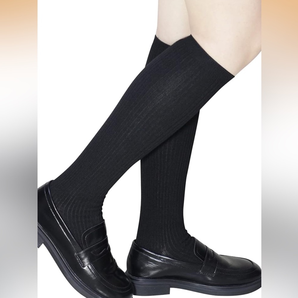 3 pack Bear Mum Black Knee-High Socks  Sz 9-13 Yrs.